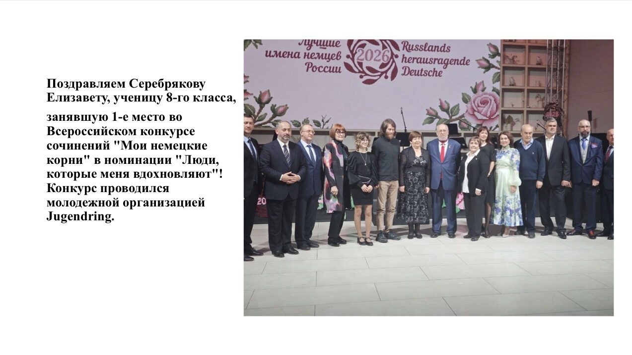 Поздравляем Серебрякову Елизавету с победой!